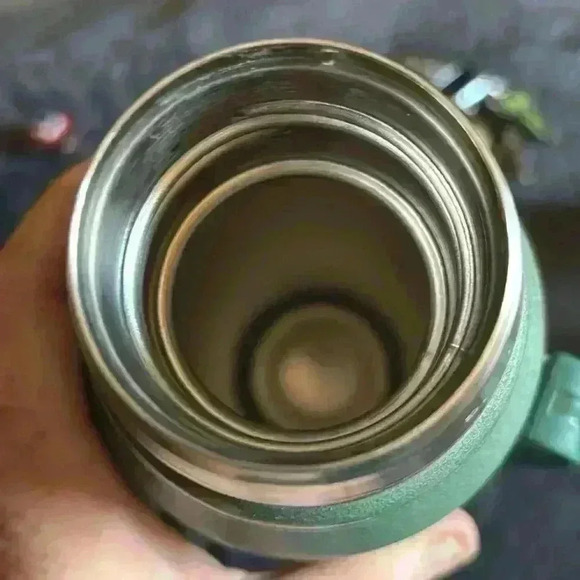 Classic Stanley Vacuum Thermos Bottle Coffee Green Hammertone 1 L. Stain… - Picture 7 of 8